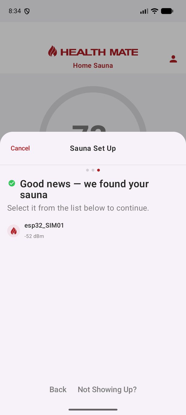 Step 5 - sauna found