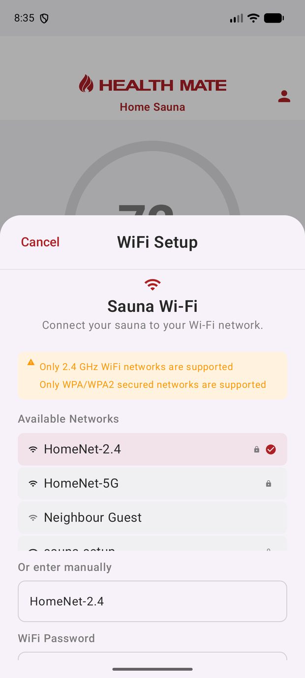 Choose a Wi-Fi network