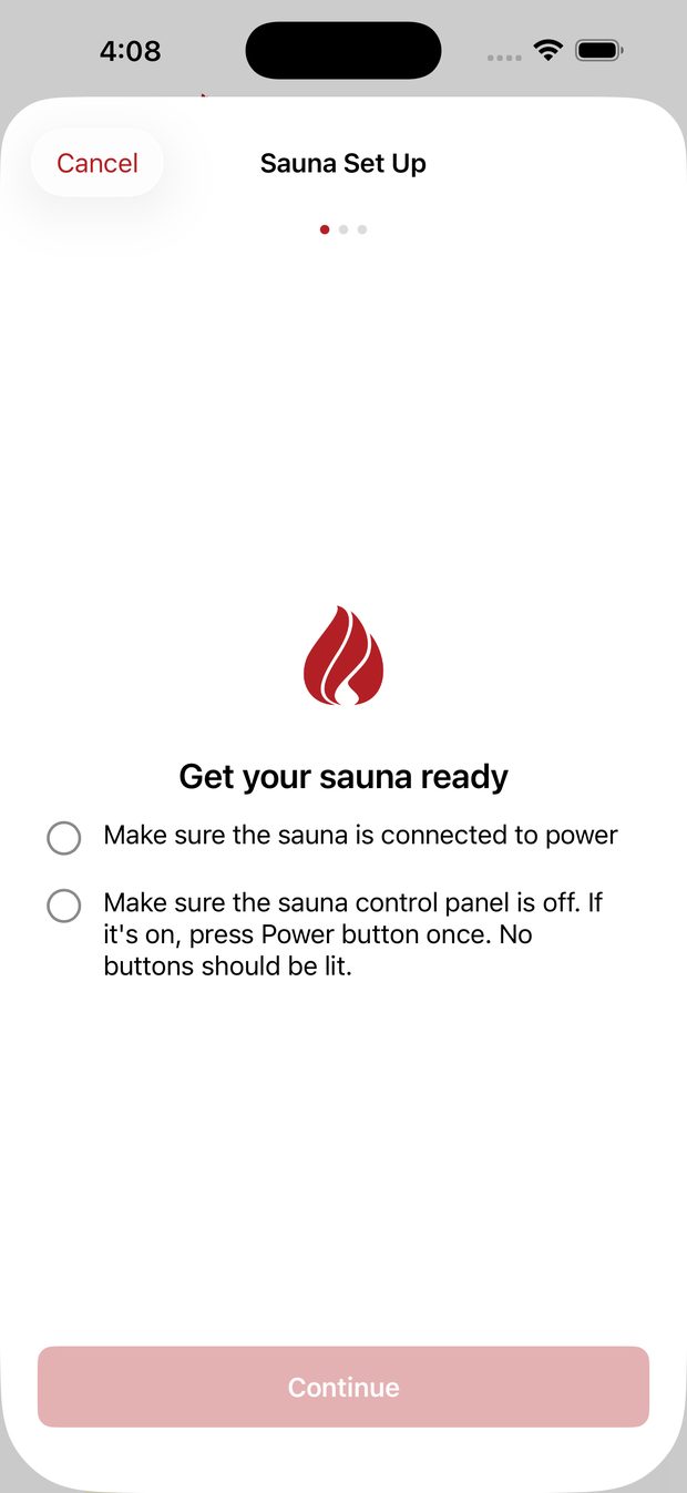 Step 3 - get your sauna ready