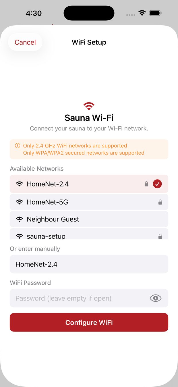Choose a Wi-Fi network