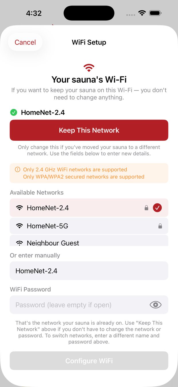 Keep the existing network